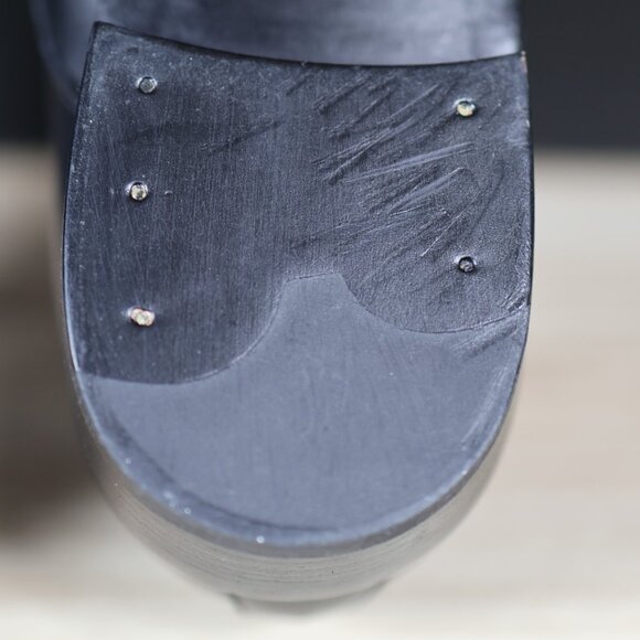 Robert Clergerie Shoes Men Size 9.5 Black Derby Leather Plain Toe Made in France main image 5